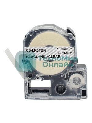 Картридж ленточный Cactus CS-LK5TbN черный для Epson LW400/LW700/LW600P/LW1000P/K400/Z700/Z900