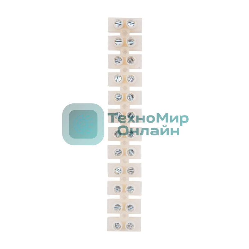 Клеммная колодка винтовая Rexant KВ-12 (4-12 мм²), ток 16 A, полиэтилен белый (ЗВИ), индивидуальная упаковка, 1 шт.