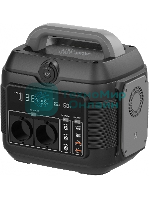 Электростанция портативная Cactus CS-PCS576 160000mAh 5A QC3.0 2xUSB черный/серый