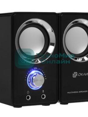 Акустическая система Oklick OK-116 2.0 черный 6Вт