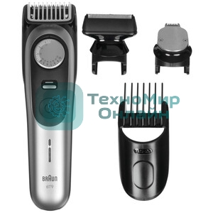 Триммер Braun BT9520 серебристый (насадок в компл:4шт)
