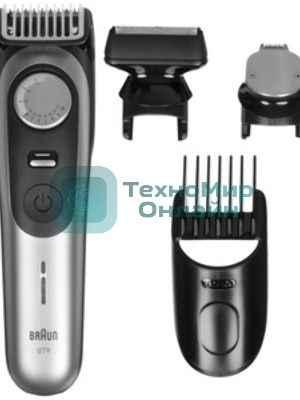 Триммер Braun BT9520 серебристый (насадок в компл:4шт)