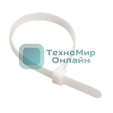 Хомут кабельный 2.5х100 нейл. белый (уп. 100 шт) IEK UHH31-D025-100-100