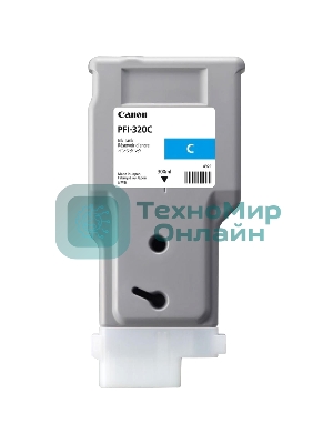Картридж струйный Canon PFI-320 C 2891C001 голубой (300мл) для Canon Canon imagePROGRAF TM-200/205