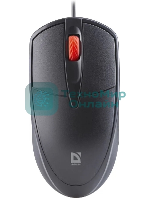 Мышь проводная Defender Icon MB-057 черный, 1000 dpi, USB, кнопки - 3
