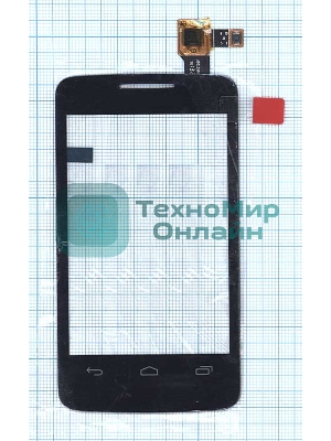 Сенсорное стекло (тачскрин) для Alcatel One Touch Tribe 3041D черное