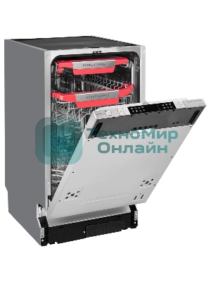 Встраиваемая посудомоечная машина GIM 4578 Узкая, 82х45х55 см, 10 комплектов, 8 программ