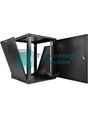 Шкаф телекоммуникационный настенный разборный ЦМО ЭКОНОМ 15U (600 350) дверь металл, черный