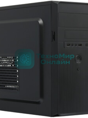 Компьютерный корпус Minitower ExeGate BA-309-UNS350 (mATX, БП UNS350 с вент. 12см, 2*USB, HD аудио, черный)