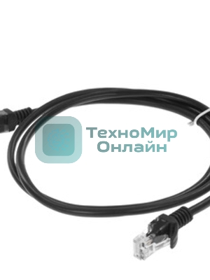 Патч-корд CCA light UTP Гарнизон PC-UTP-5e-1-BK cat.5e, 1м, литой, многожильный черный