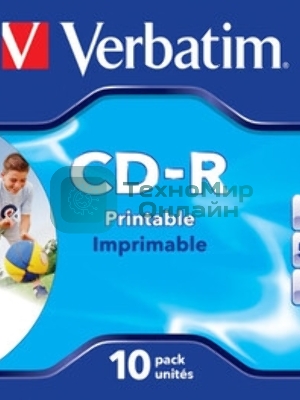 Диск CD-R Verbatim 700Mb 52x Jewel case (10шт) (43327)