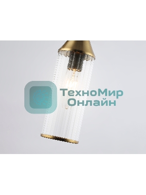 Настенный светильник Ambrella light LH55260 BK/BS/CL черный/латунь/прозрачный E14 max 40W 140*80*310