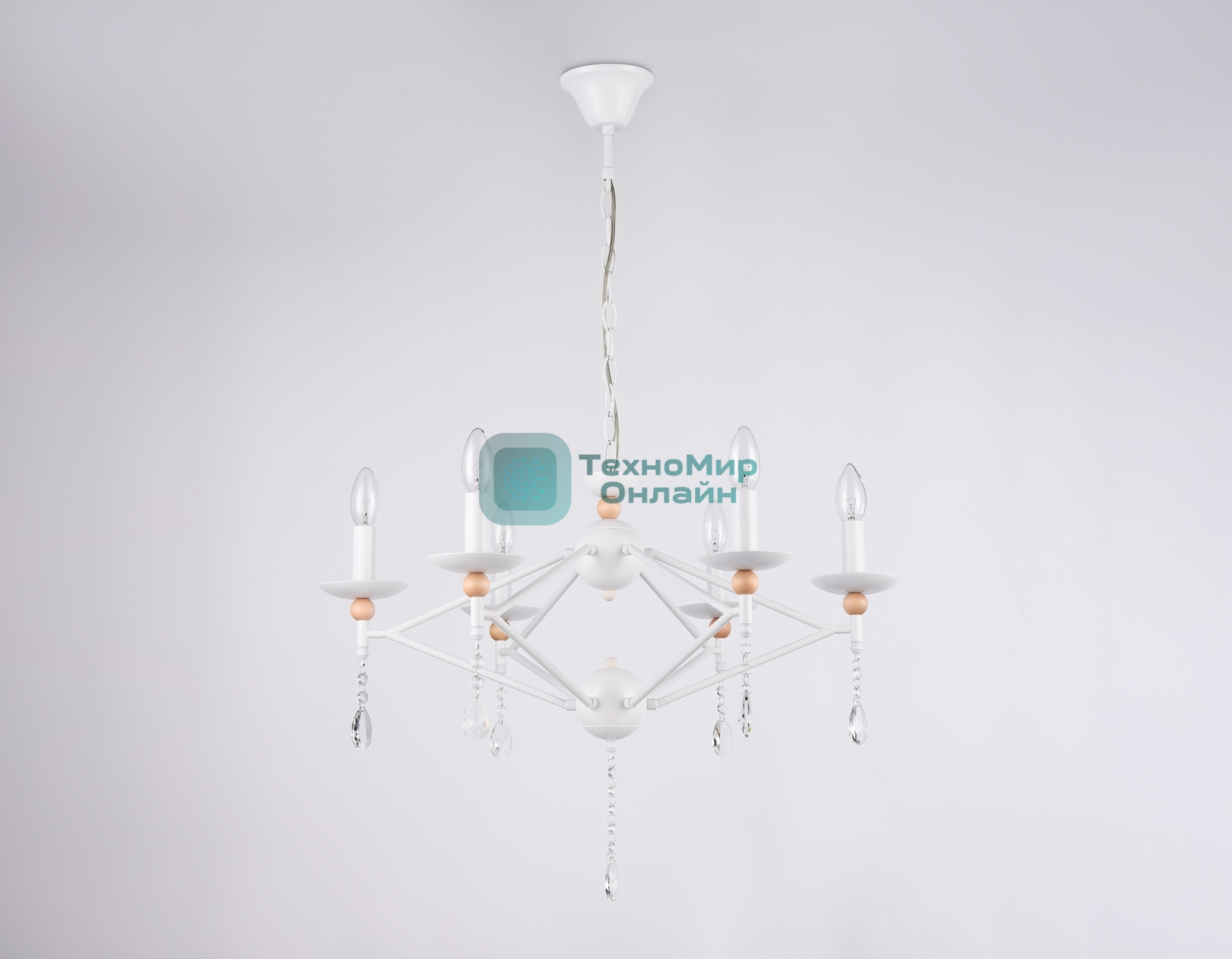 Светильник Ambrella light TR9596/6 WH белый E14/6 max 40W D660*880
