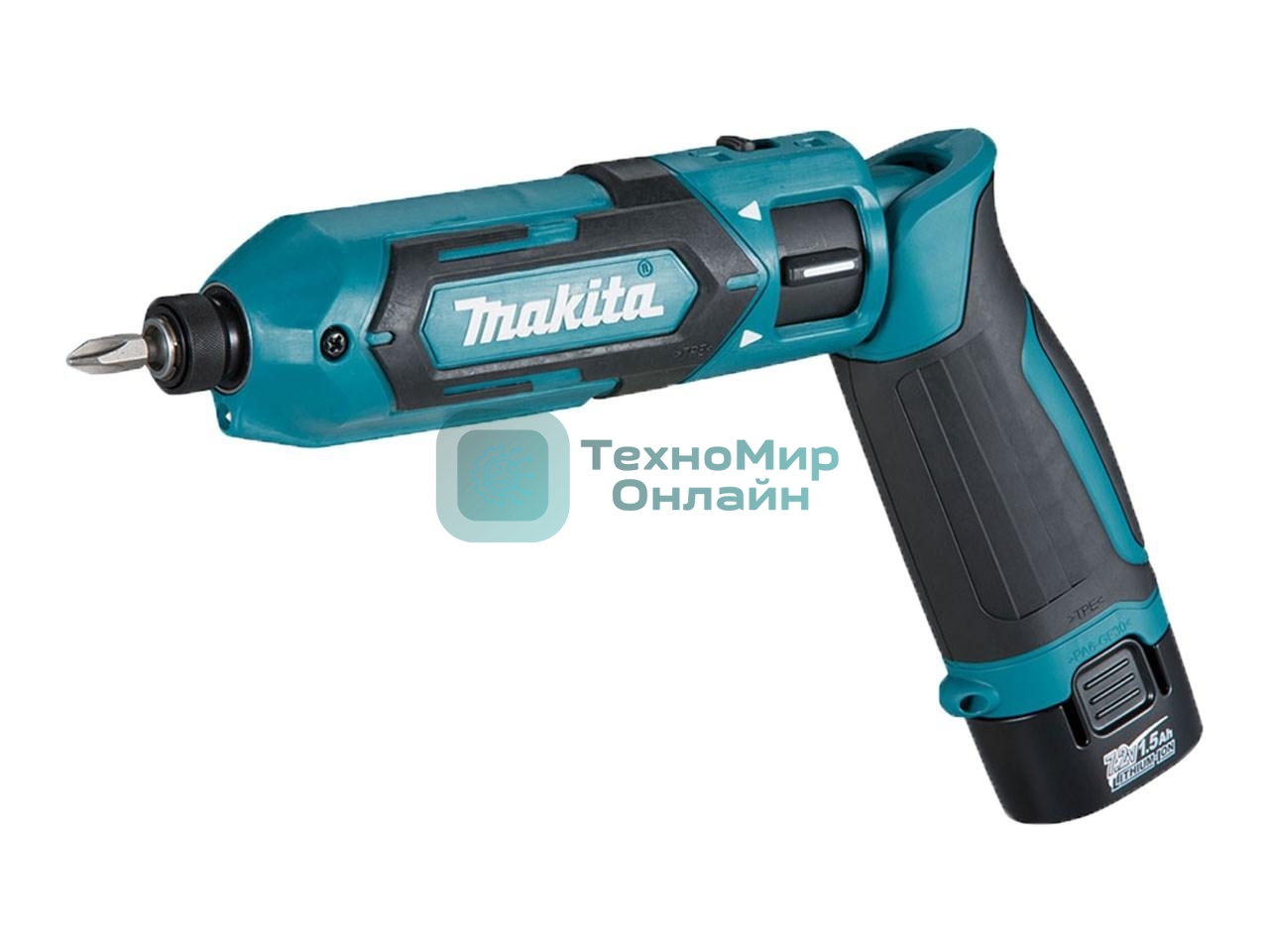 Отвертка аккумуляторная MAKITA TD022DSEак уд 7.2В 2х1Ач Li-Ion 2450об/м 25Нм 1/4'' 0.56кг сумка подсветка