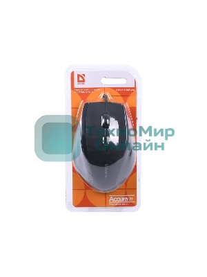 Мышь проводная Defender Accura MM-362 черный, 1600 dpi, USB, кнопки - 6