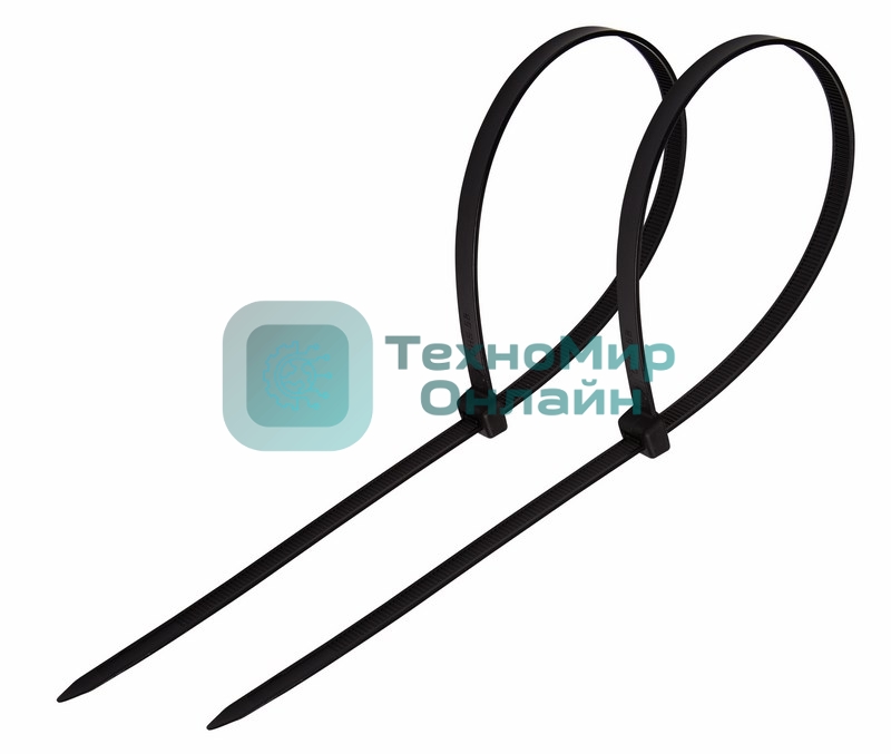 Хомут-стяжка кабельная нейлоновая Rexant 500 x7,6 мм, черная, упаковка 100 шт.