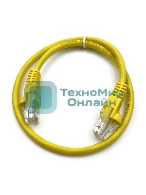 Патч-корд Buro cat.5e molded 0.5м желтый RJ-45 (m)-RJ-45 (m)