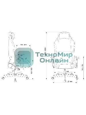 Кресло игровое Бюрократ Knight N1 Fabric серо-голубой Light-28 с подголов. крестовина металл