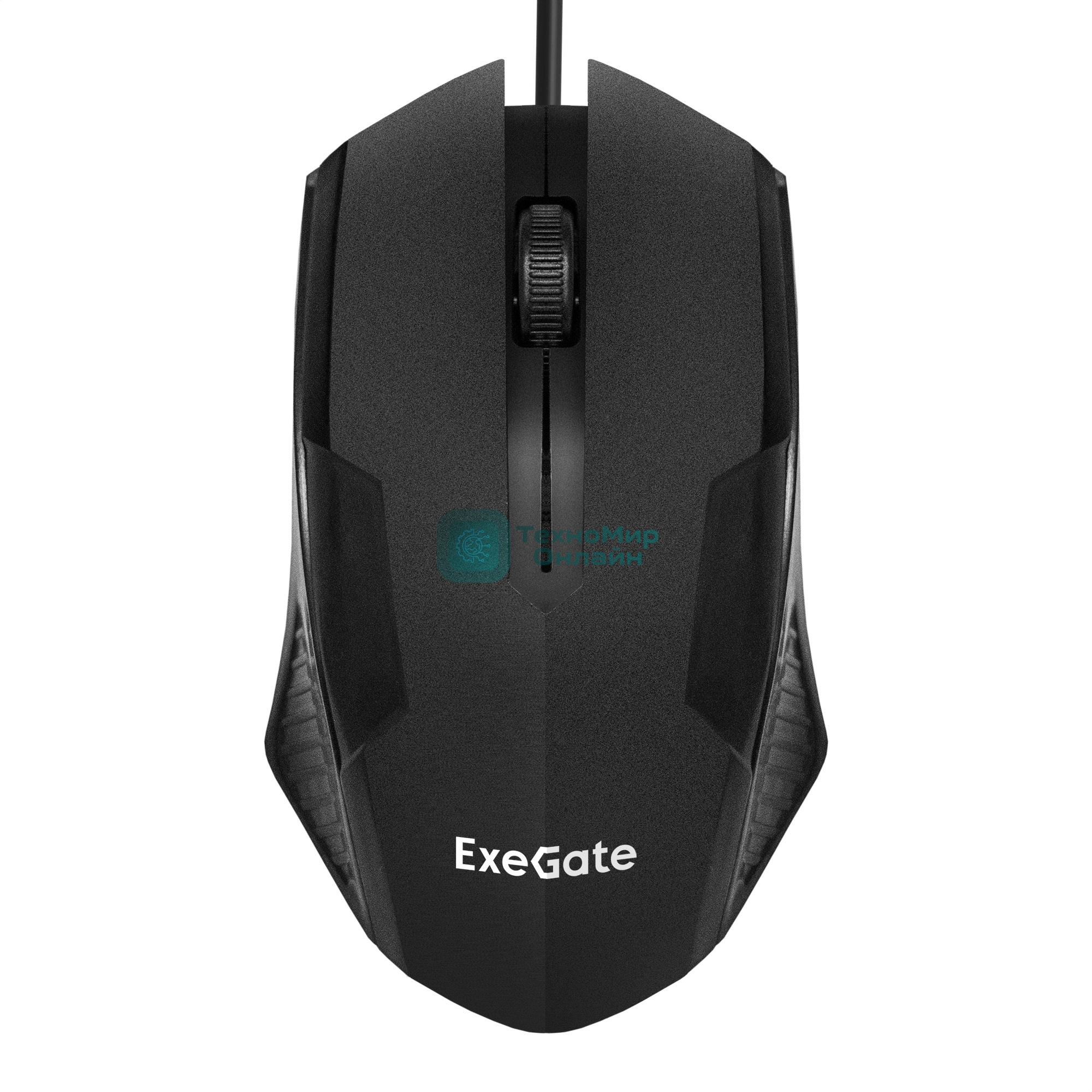 Мышь проводная ExeGate SH-9025 OEM черный, 1000 dpi, USB, кнопки - 3