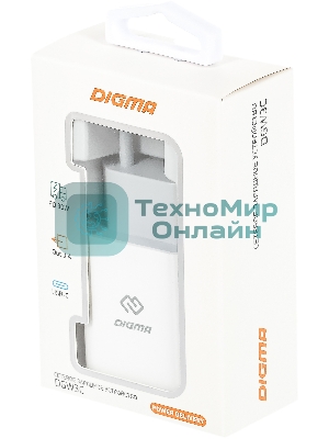 Сетевое зарядное устройство Digma DGW3C 3A PD белый