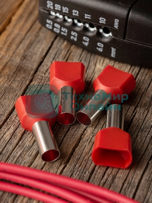 Наконечник штыревой втулочный изол. НШвИ(2) 10.0-14 (уп. 50 шт) EKF nhvi2-10.0-14