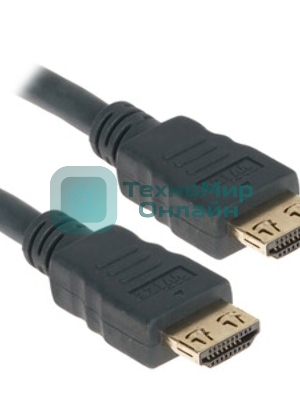 Кабель HDMI CP-HM-HM-0.5M Wize, 0.5 м, v.2.0, K-Lock, soft cable, 19M/19M, позол.разъемы, экран, темно-серый, пакет