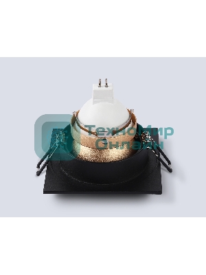 Встраиваемый точечный светильник Ambrella light TN102829 BK/GD черный/золото GU5.3 92*92*50