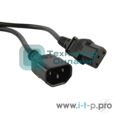 Кабель питания монитор-компьютер Hyperline PWC-IEC13-IEC14-5.0-BK IEC 320 C13 - IEC 320 C14 (3x0.75) 5м