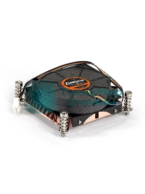 Кулер для процессора ExeGate ESNK-0049.PWM.1U.115x.Cu бронзовый, 75 мм, медь, 5000 об/мин, 54 дБ, 4 pin, 115 Вт, 30 мм