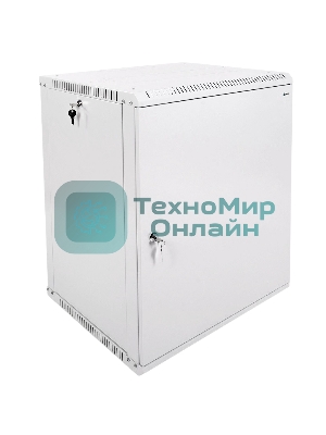 Шкаф настенный ЦМО ШРН-Э-12.500.1 12U 600x520 мм пер. дв. стал. лист несъемные бок. пан. серый
