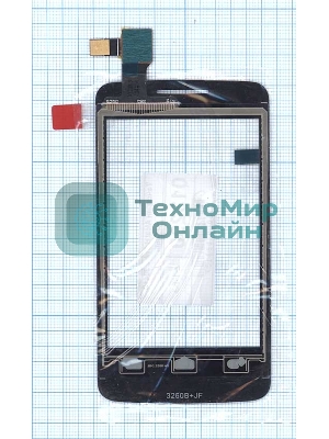 Сенсорное стекло (тачскрин) для Alcatel One Touch Tribe 3041D черное