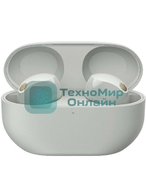 Наушники TWS Sony WF-1000XM5 серебристый, внутриканальные, Bluetooth, активное шумоподавление, беспроводная зарядка, до 8 ч