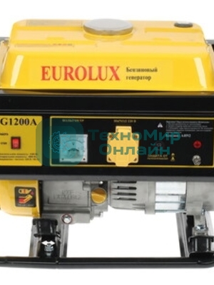 Электрогенератор бензиновый Eurolux G1200A, 1.1 кВт, 75 дБ, 22.5 кг