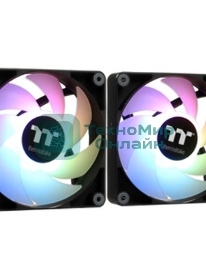 Вентилятор для корпуса Thermaltake CT120 Sync ARGb 120х120x25 черный 4-pin 25.8дБ (упак.:2шт) (CL-F149-PL12SW-A) Ret