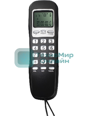 Телефон проводной Ritmix RT-010 черный
