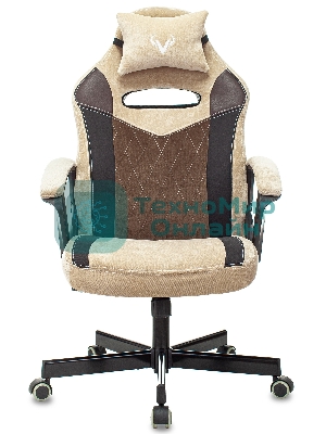 Кресло Бюрократ VIKING 6 KNIGHT BR FABRIC коричневый, ткань, 120 кг, механизм качания