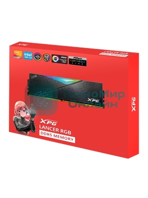 Оперативная память XPG Lancer, DDR5, 32Gb (2x16Gb), 6400MHz, CL32, DIMM, с радиаторами, RGB, черный