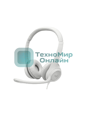 Гарнитура Logitech H390 белый, проводная, USB
