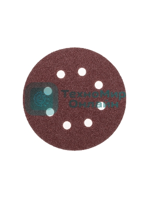 Диск абразивный Kranz на ворсовой основе, на липучке, перфорированный, P60, 125мм, 10 шт.