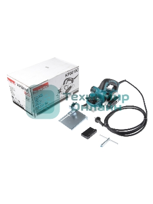 Рубанок Makita KP0810C Рубанок,1050Вт,12000об\м,ширина-82мм,глуб-4мм,3.2кг,кор,парал упор