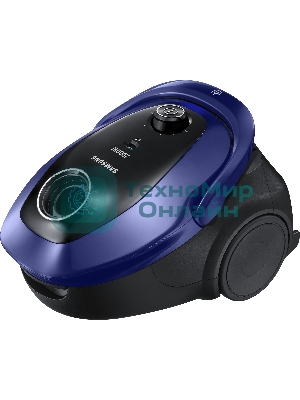 Пылесос Samsung VC20M251AWB синий, 460/2000 Вт, уборка сухая, пылесборник мешок 2.5 л