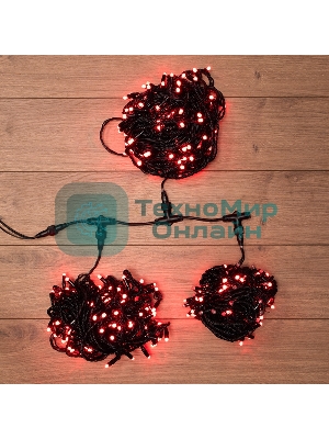 Гирлянда Neon-night LED ClipLight 24V, 3 нити по 20 м, свечение с динамикой, цвет диодов красный
