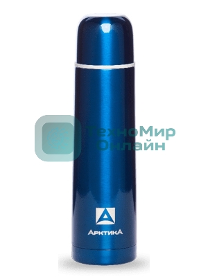 Термос Арктика, 102-750 синий, узкое горло 0,75 л, классический, цветной, холод/тепло 28 ч