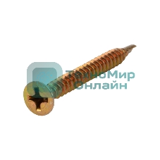 Саморез оконный Kranz сверло, 3.9х38, желтый цинк, короб (500 шт./уп.)