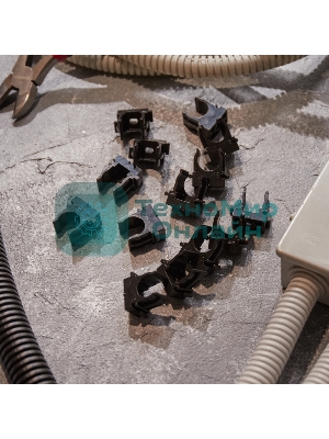 Крепеж-клипса для монтажного пистолета Rexant Ø 16 мм, черная (100 шт/уп)