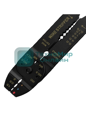 Щипцы Sparta 210 мм, для зачистки электропроводов и обжима контактных клемм, 1,5–6,5 мм