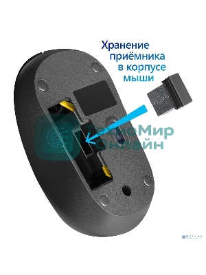Мышь беспроводная Defender Hit MM-495 черный, 1600 dpi, радиоканал, USB, кнопки - 3