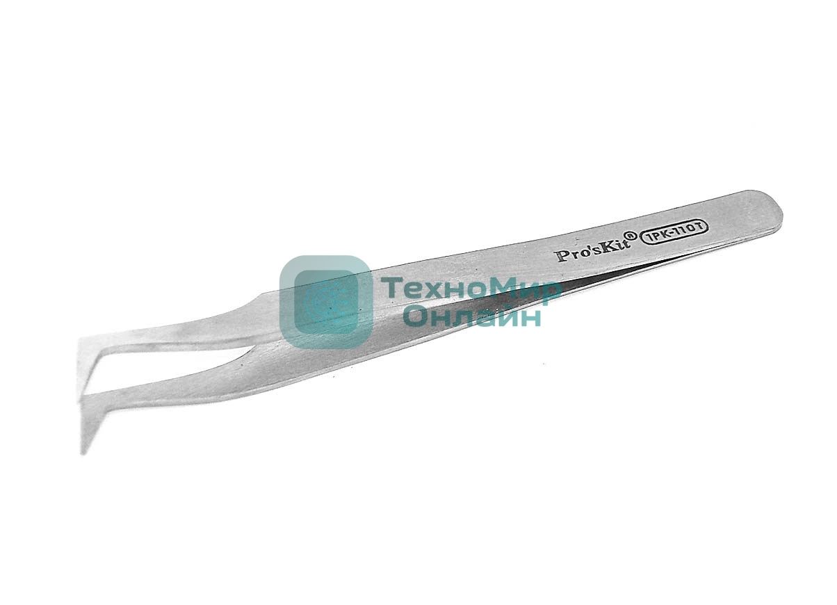 Пинцет Pro'sKit 1PK-110T антимагнитный, изогнутый 120мм
