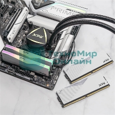 Оперативная память XPG Lancer, DDR5, 32Gb (2x16GB), 6400MHz, CL32, DIMM, с радиаторами, RGB, белый