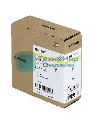 Картридж струйный Canon PFI-110 Y 2367C001 желтый (160мл) для Canon TX-2000/TX-3000/TX-4000